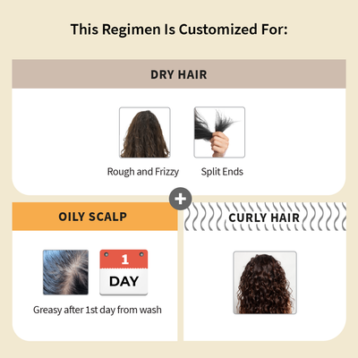 Customized Hair Care Regimen For Dry Hair | Oily Scalp & Curly Hair With Conditioner
