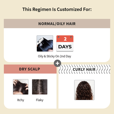Customized Hair Care Regimen For Normal/Oily Hair | Dry Scalp & Curly Hair With Conditioner